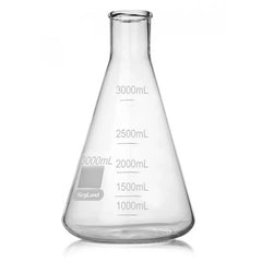 Borosilicate Erlenmeyer Conical Flask 3000mL