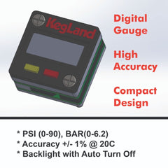 Digital Illuminated Mini Gauge / Dial 0-90psi