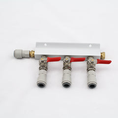CO2 Gas manifold with MFL / John guest push fits
