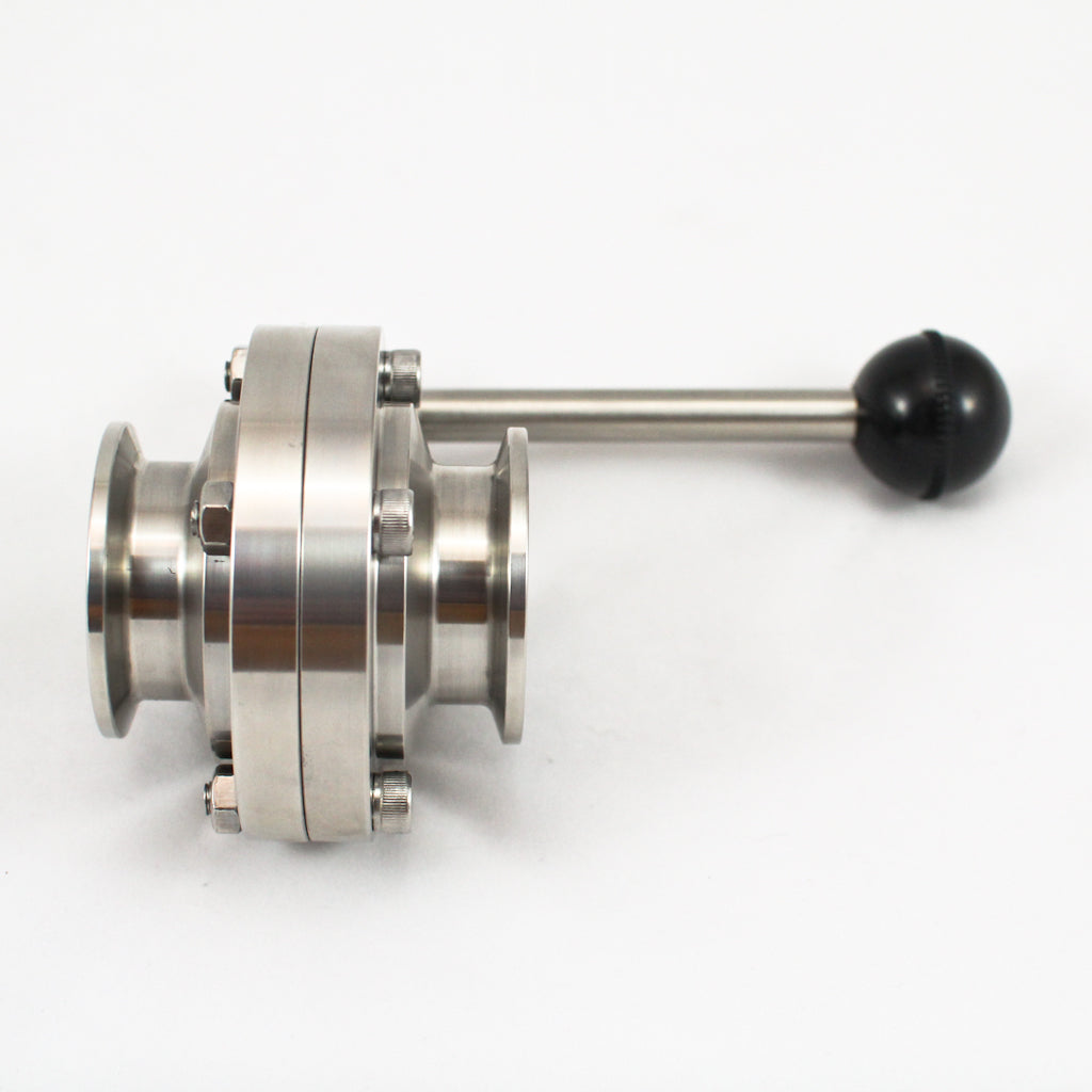 1.5" Tri Clamp stainless butterfly valve