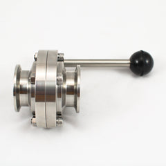 1.5" Tri Clamp stainless butterfly valve