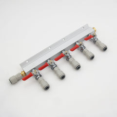 CO2 Gas manifold with MFL / John guest push fits