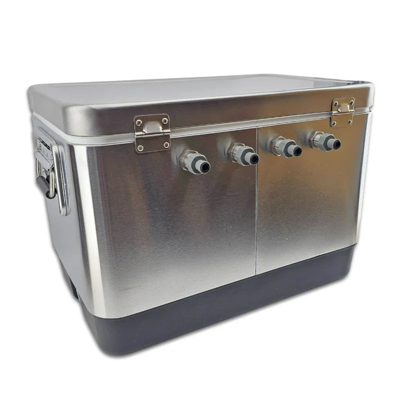 Four Tap SS Jockey Box - Stainless Steel Coils - With Optional Taps