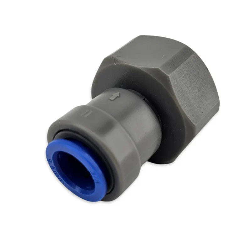 duotight - 9.5mm (3/8”) Female x 5/8” Female Thread (suits Keg Couplers and Tap Shanks)