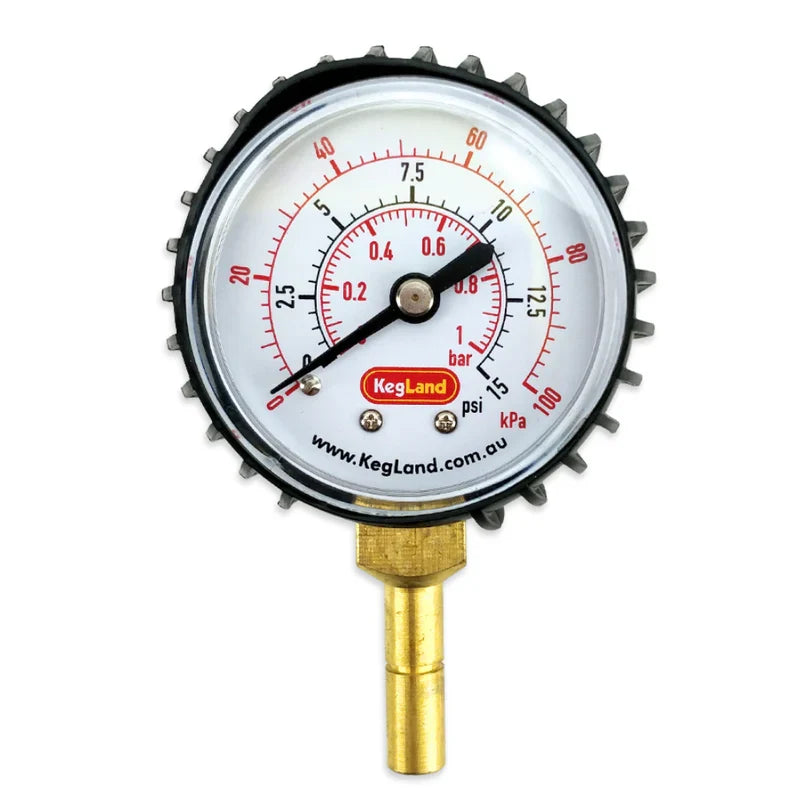 8mm (5/16) Push in Pressure Gauge 0-15psi