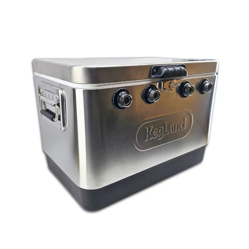 Four Tap SS Jockey Box - Stainless Steel Coils - With Optional Taps