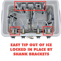 Four Tap SS Jockey Box - Stainless Steel Coils - With Optional Taps