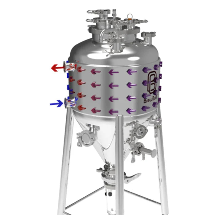 26L BrewBuilt X3 Uni Conical Fermenter - Jacketed Stainless Steel (7gal) - Complete Kit