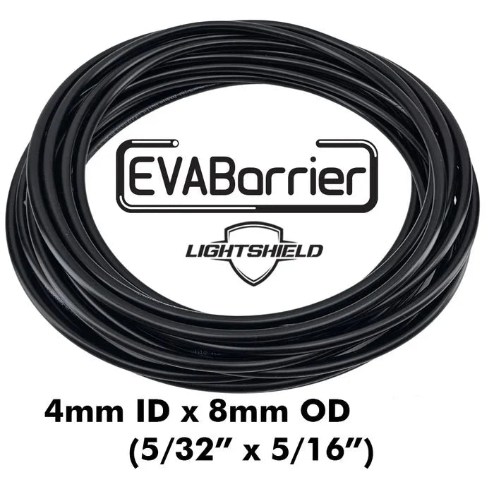 Black Lightshield EVABarrier 4mm ID x 8mm OD - Double Wall EVA - per metre