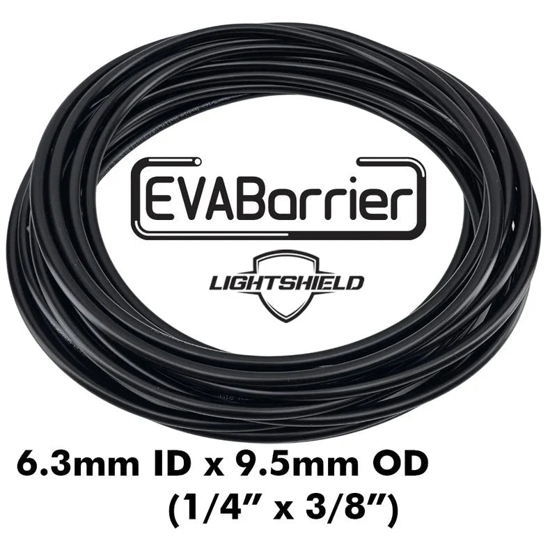Black Lightshield EVABarrier 6.3mm ID x 9.5mm OD - Double Wall EVA - per metre