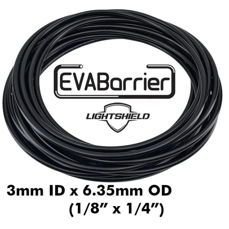 Black Lightshield EVABarrier 3mm ID x 6.35mm OD - Double Wall EVA