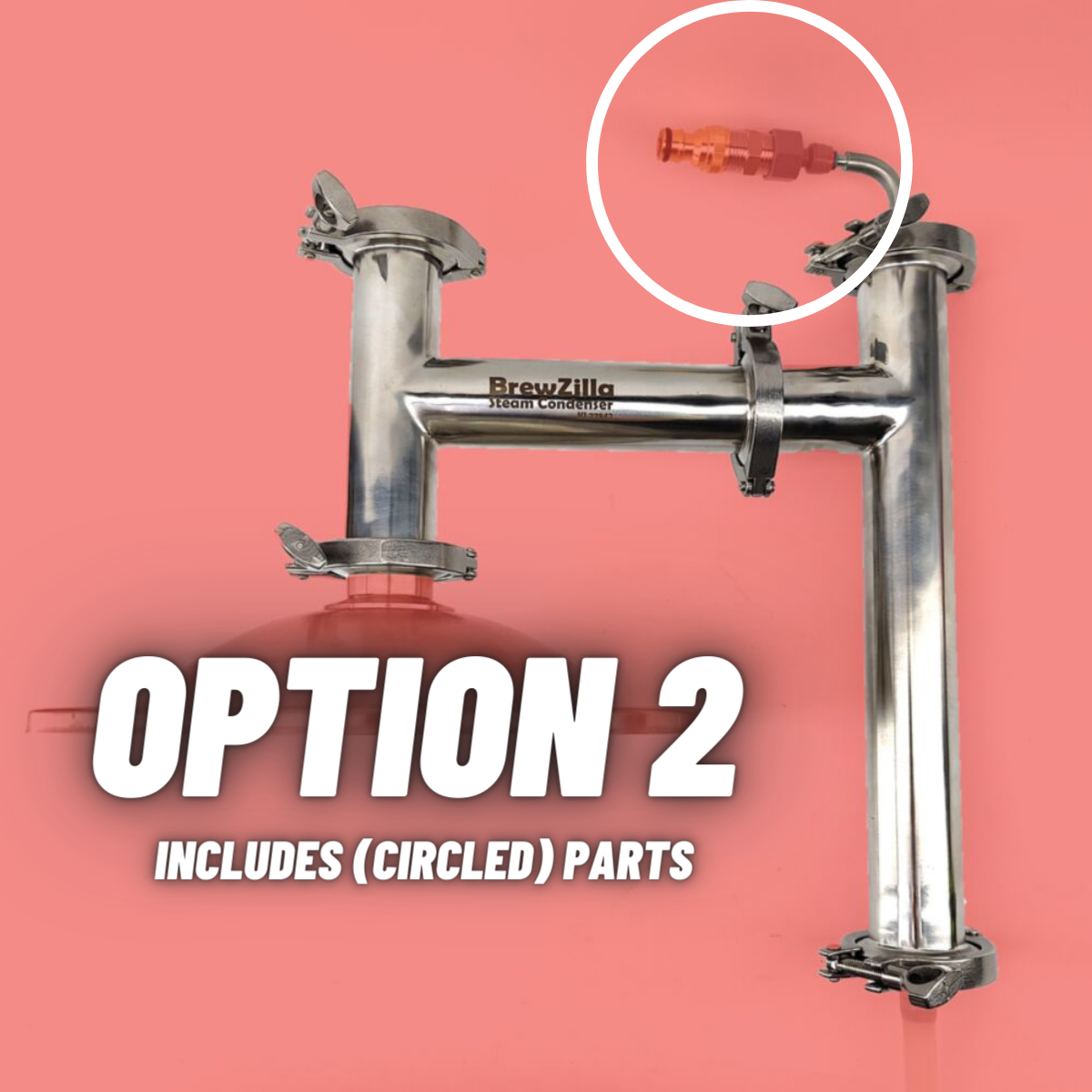 BrewZilla 2" Tri-Clover Steam Condenser Set