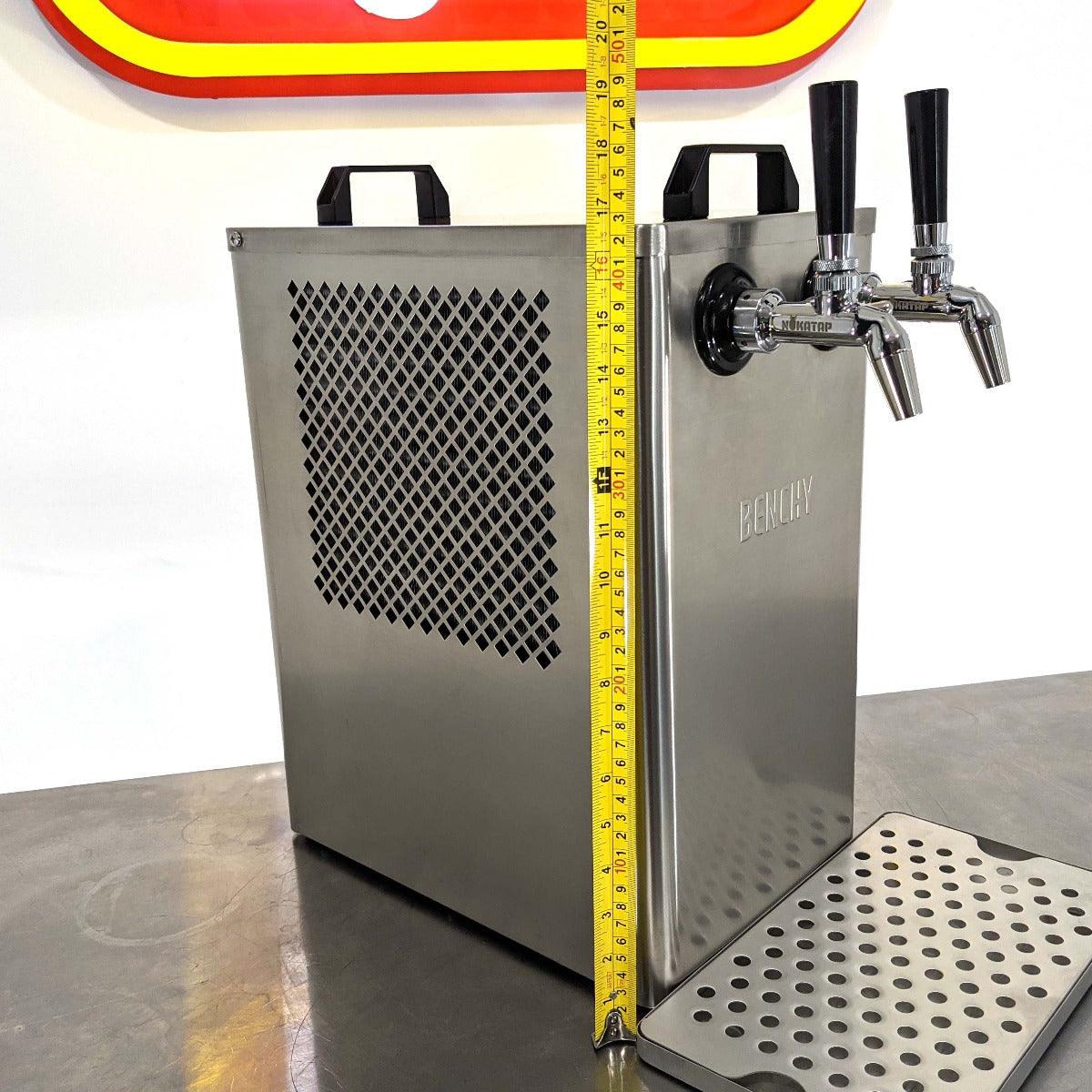 Benchy - Carbon - Double Taps Bench Top Keg Dispenser (Stainless FC Taps)12v/ 24v/240V