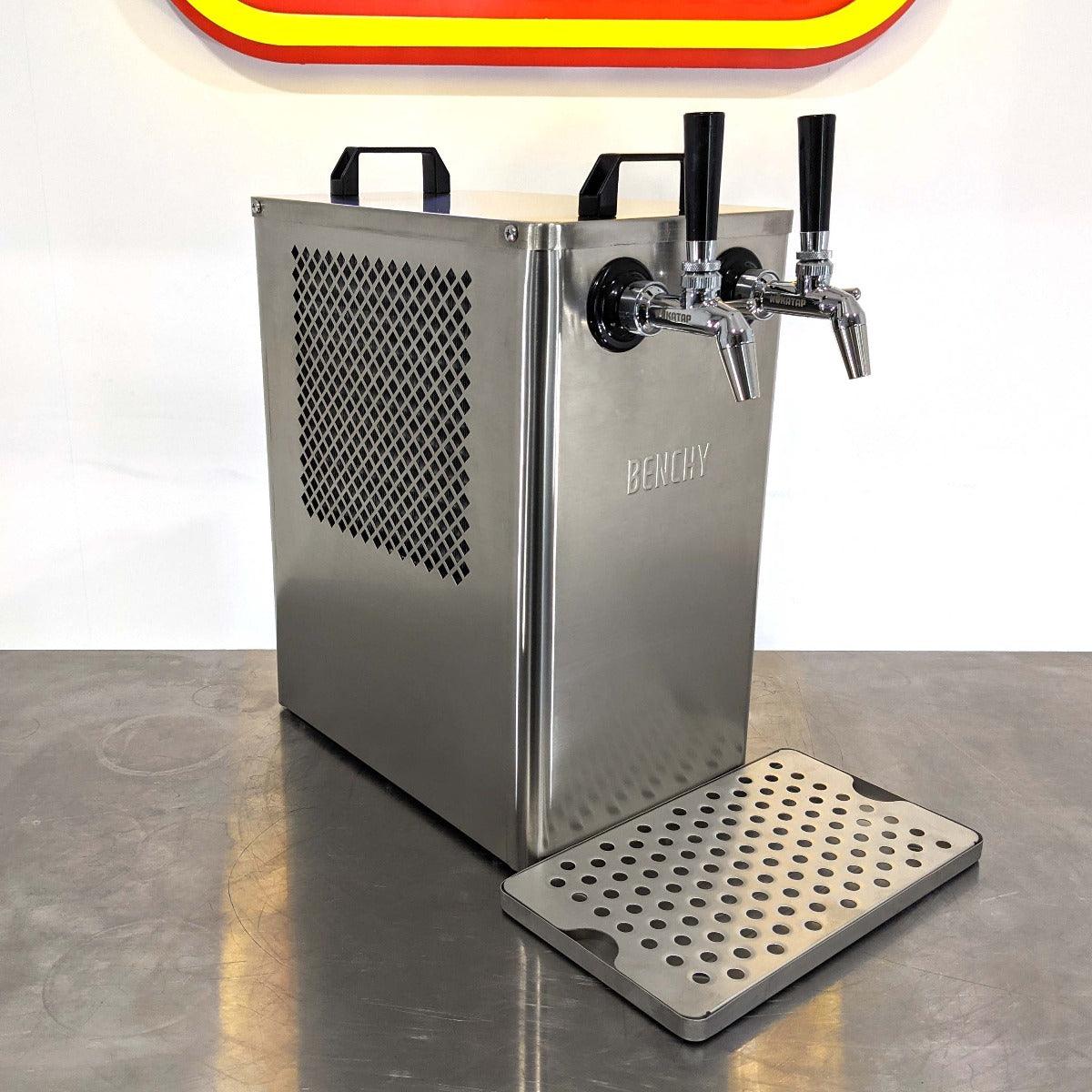 Benchy - Carbon - Double Taps Bench Top Keg Dispenser (Stainless FC Taps)12v/ 24v/240V