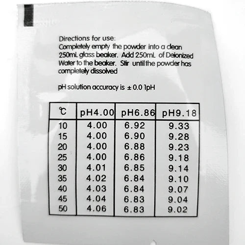 Buffer Powders for pH Pen (4.00 / 6.86 / 9.18)