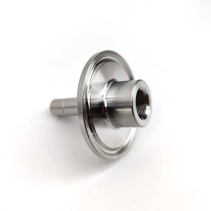 Carbonation Stone Adapter 2 Inch clamp x 1/4' thread x 9.5mm duotight barb