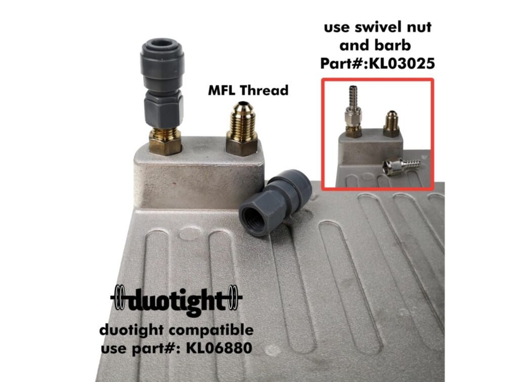 Kegland Cast Aluminium Cold Plate - Two Circuit/Lines