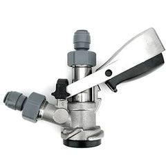 D-Type Keg Coupler S.S (includes 2 x Duotight 8mm 5/6" fittings)