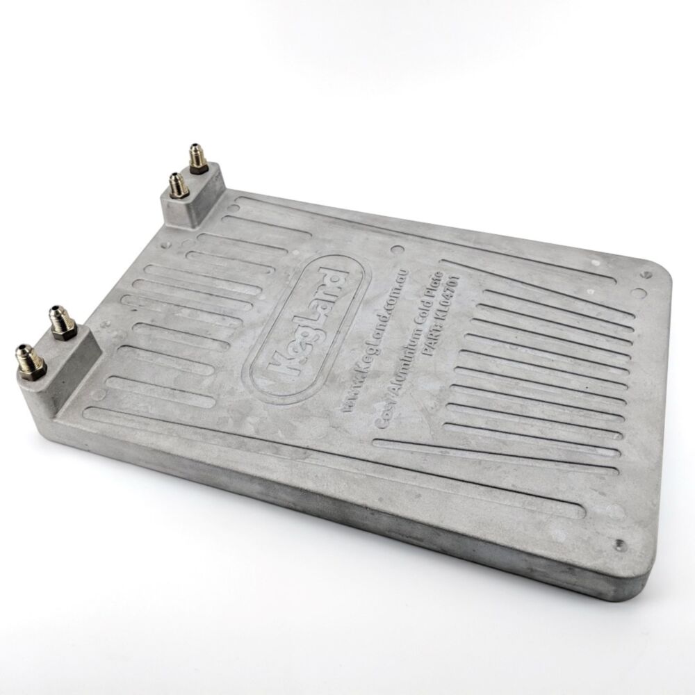 Kegland Cast Aluminium Cold Plate - Two Circuit/Lines