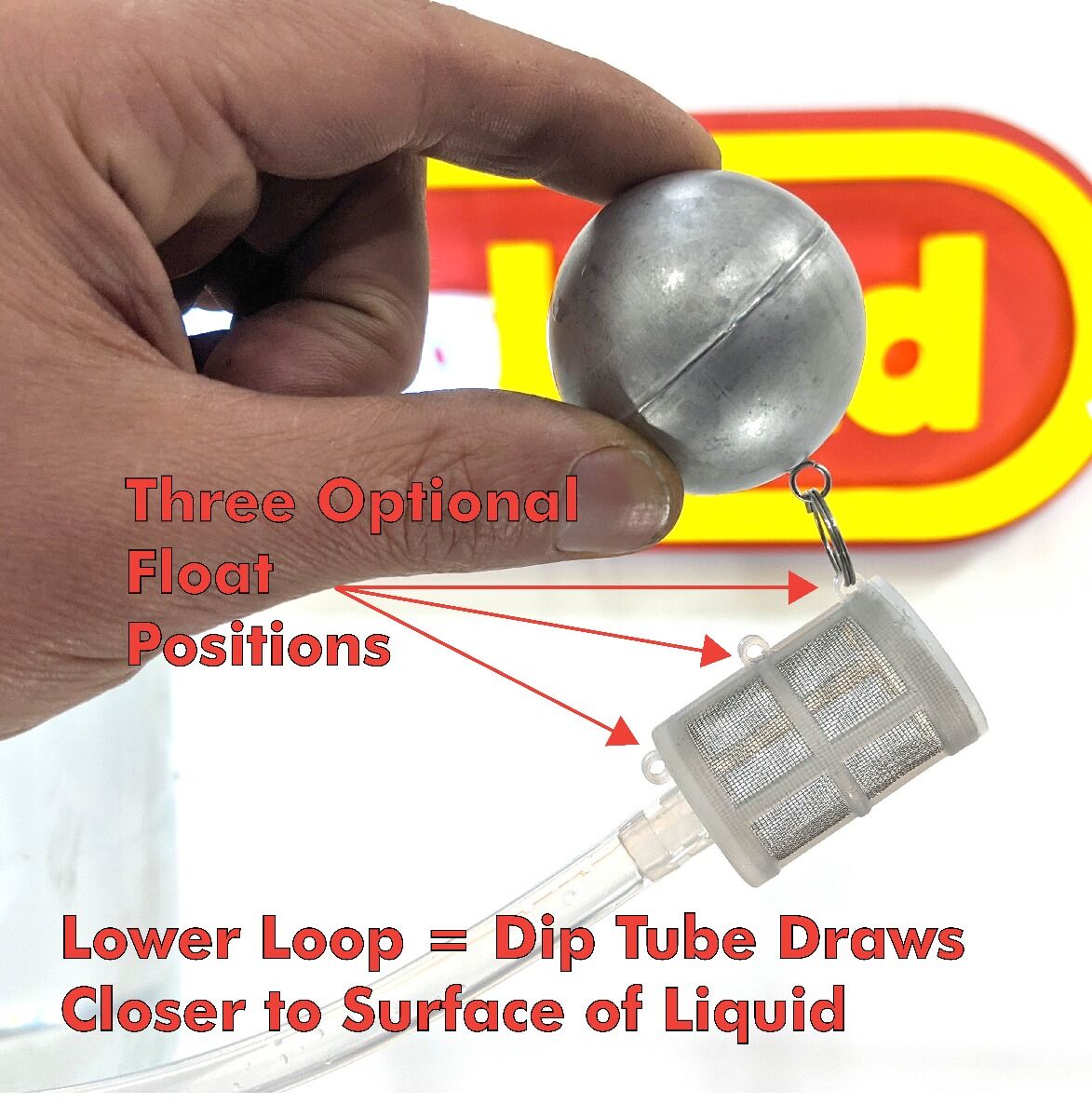 Floating Dip Tube Filter - (80 Mesh 304 Stainless)