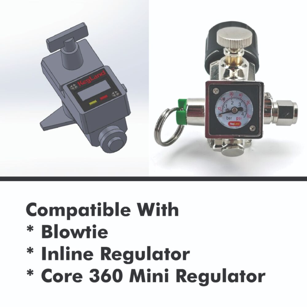 Digital Illuminated Mini Gauge / Dial 0-90psi