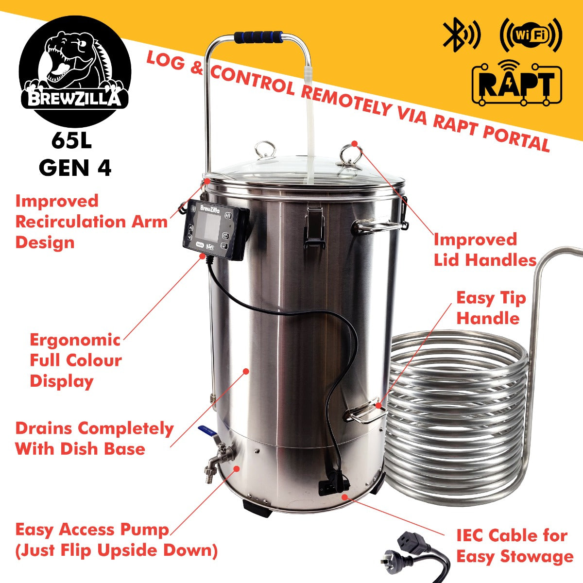Brewzilla 65L G4.1 - allgrain brewing system - READ ELECTRICAL INFO